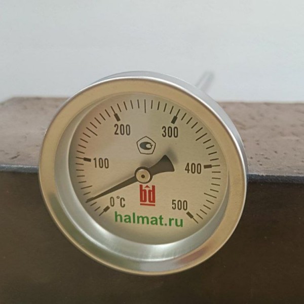 Термометр биметалический тип ТБ длина погружения 200мм (0-500С) HALMAT